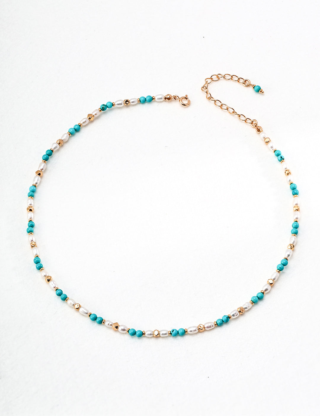 Turquoise with Pearl Necklace By Essimora