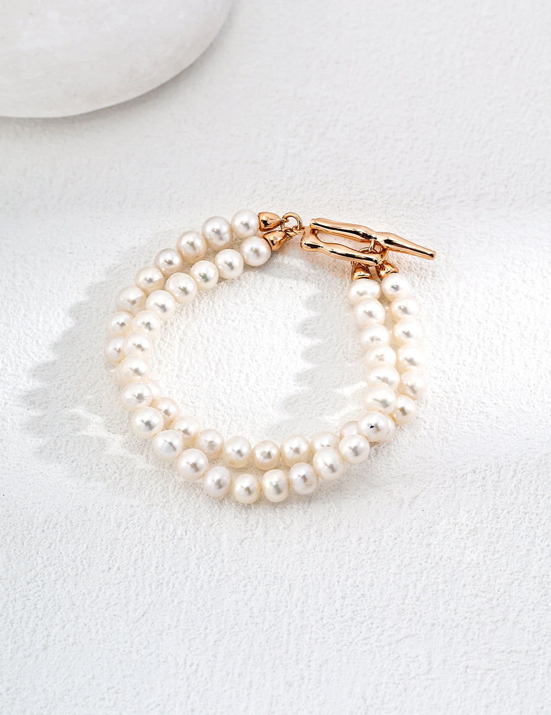 Double Layer Simple Pearl Bracelets By Essimora