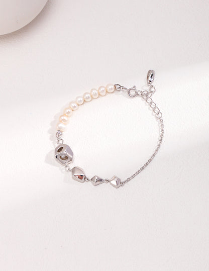 White Pearl Bracelet By Essimora