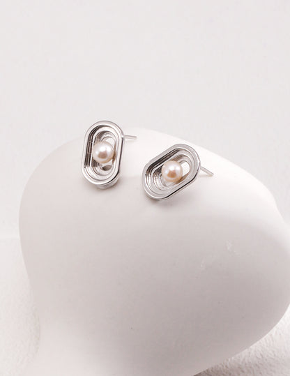 Paperclips Stud Earrings By Errimora