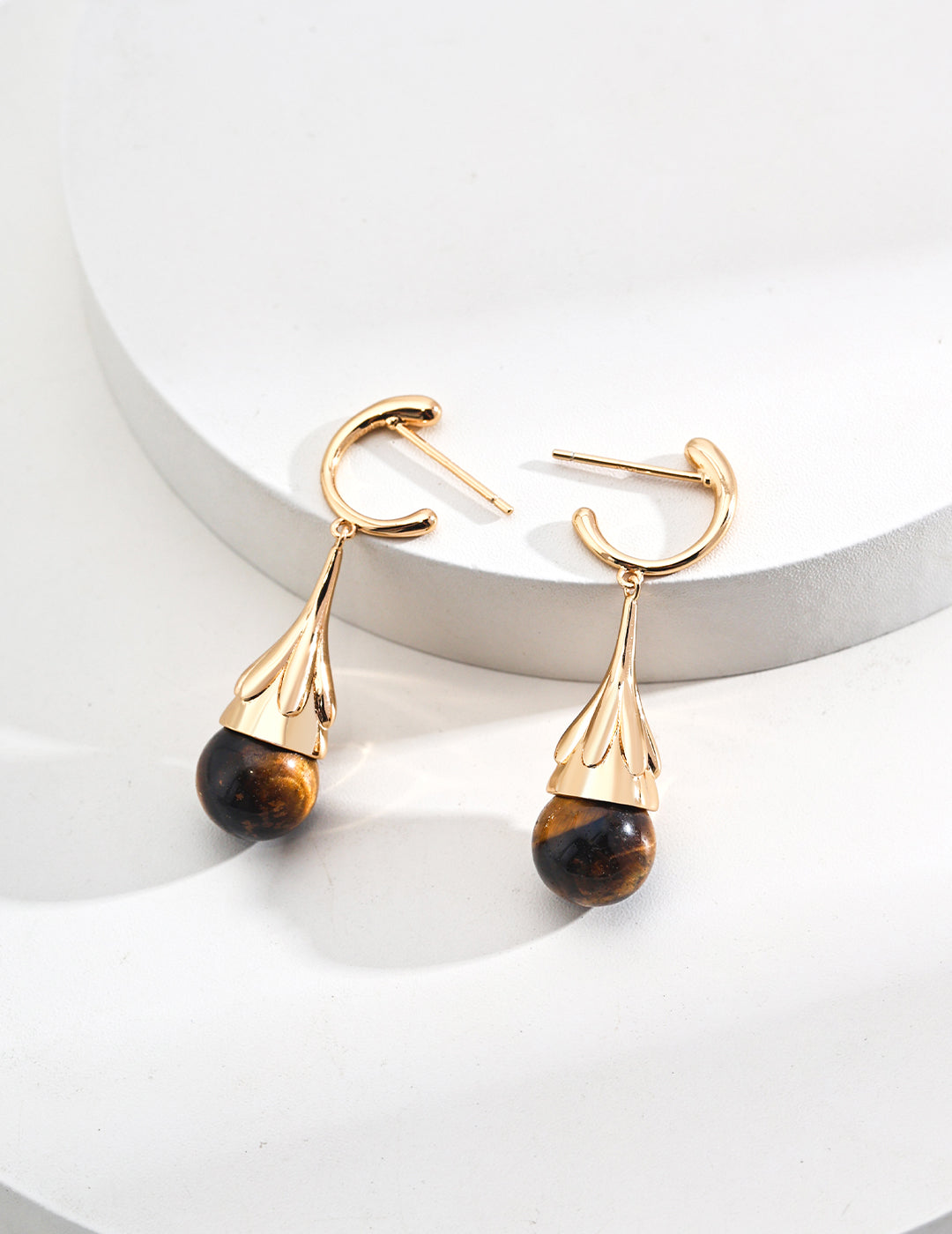 Unique Onyx/Tiger Eye Earrings By Essimora