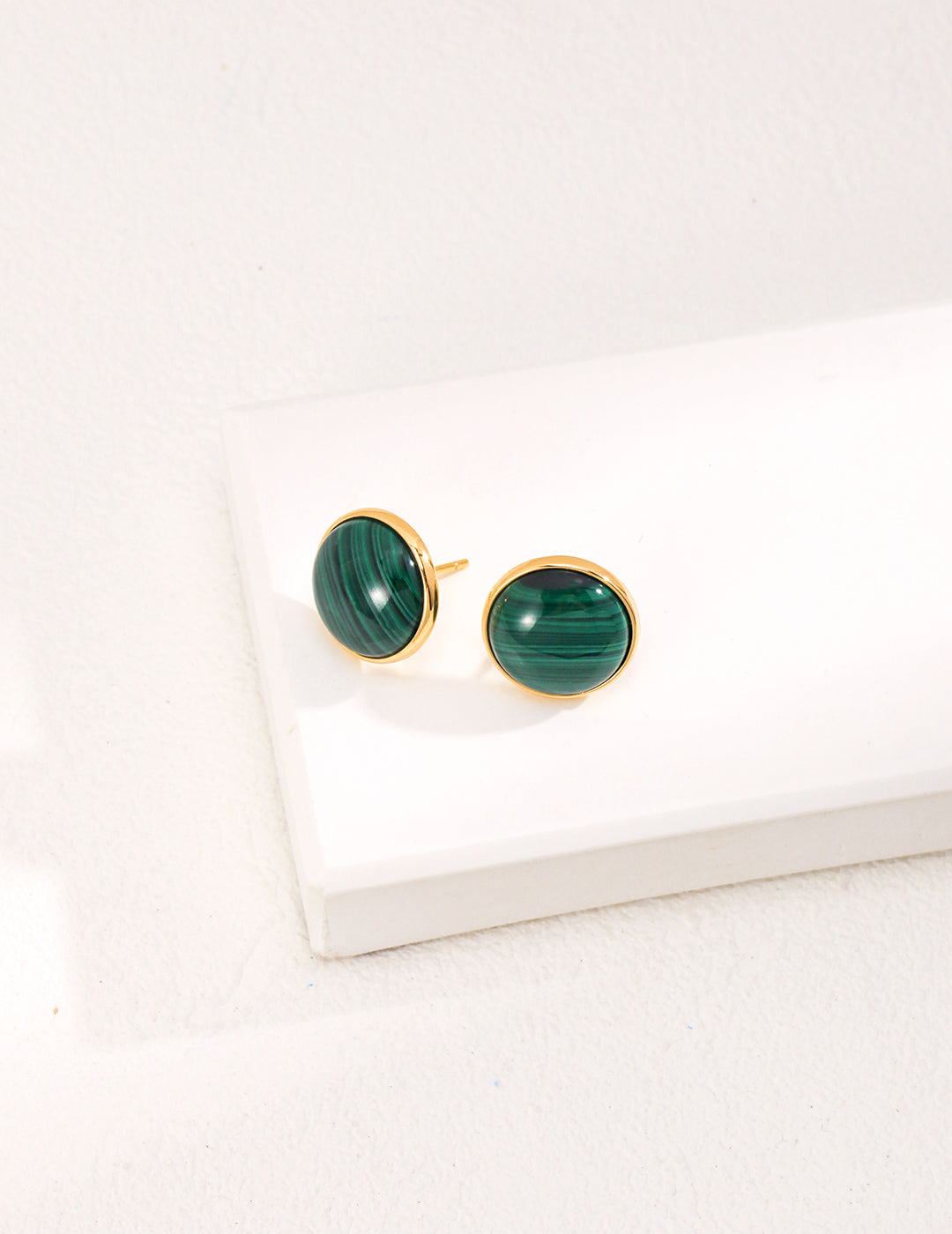 Chic Malachite Stud Earring By Essimora