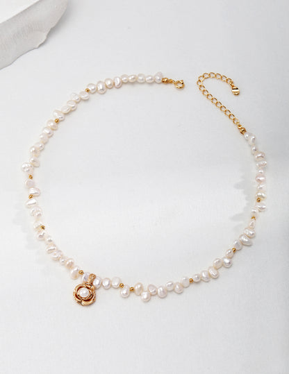 Camellia Pearl Necklace By Essimora